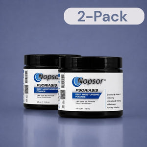 Nopsor USA Psoriasis Deep Moisturizing Pomade Duo Product Image with blue background
