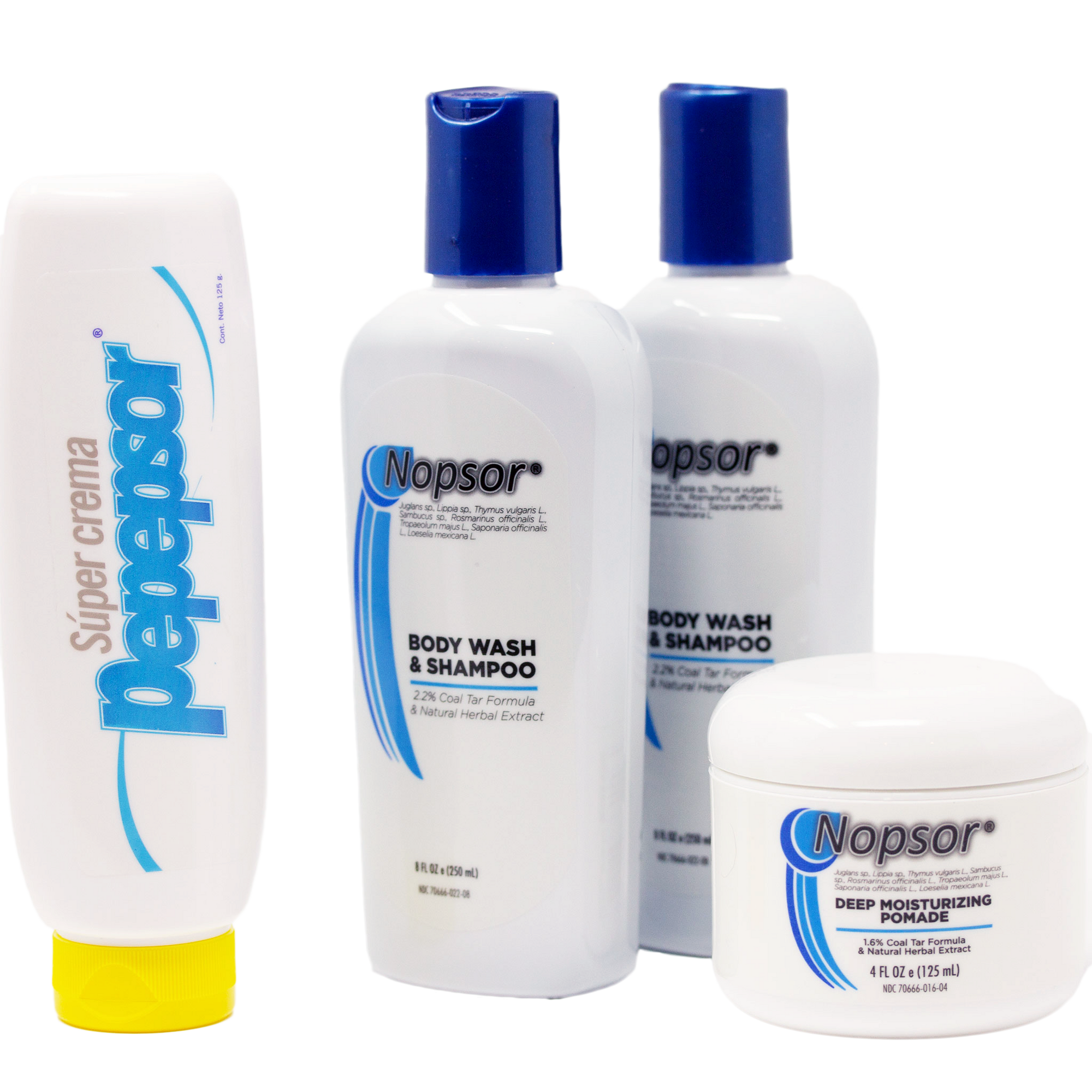 Tratamiento Nopsor con dos shampoos para Psoriasis